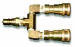 TX1414 - Solution Tee Brass 1/4" FPT w/Quick Couplers